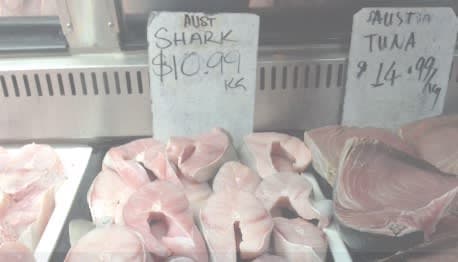 A bunch of raw meat on display in a store