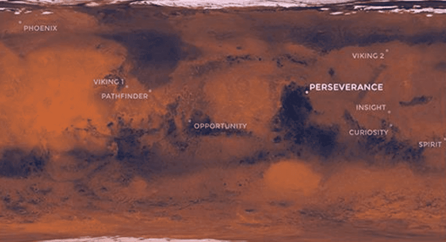 A picture of the surface of mars